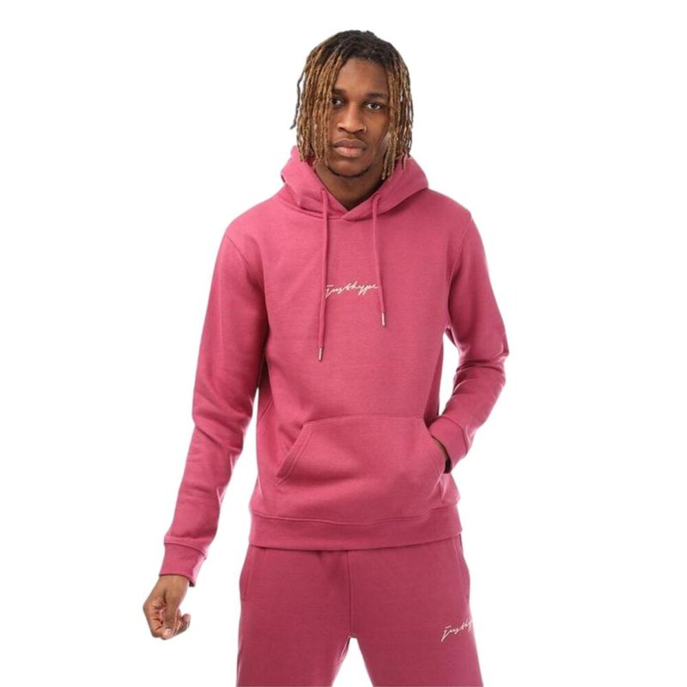 Hype Mens Regular Drawstring Hoodie / Pink